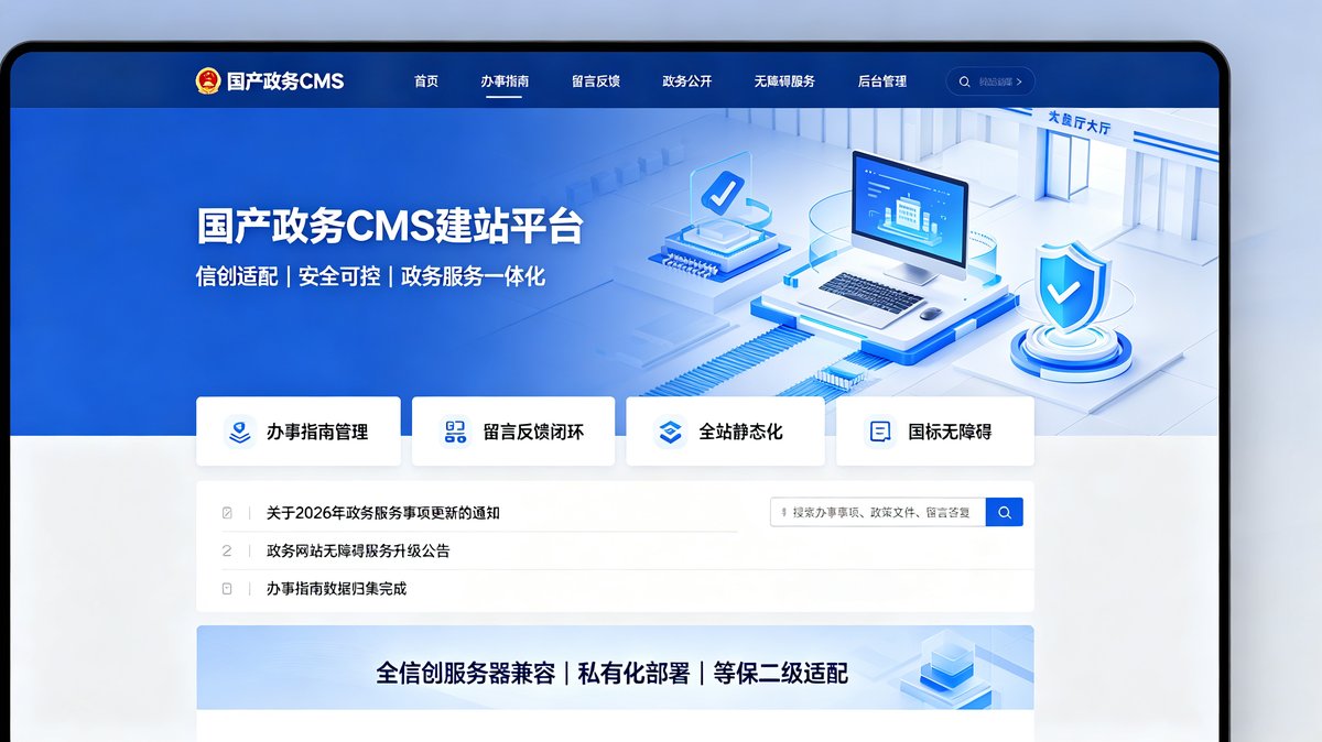 信创政务CMS前台门户展示